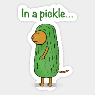 In a Pickle Cat Sticker